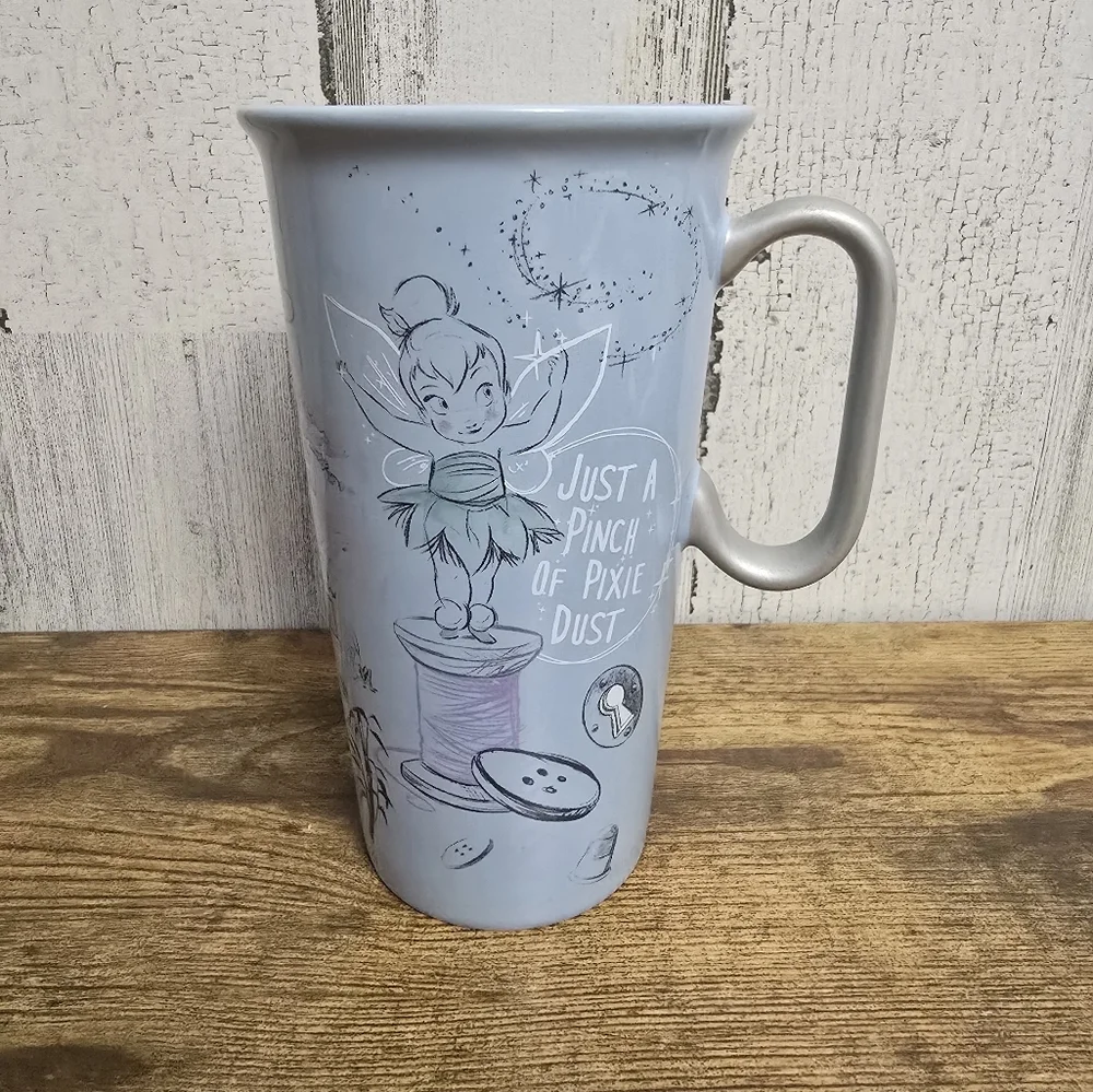 Disney Gray And Light Blue Ceramic Cup with Inspirational Design